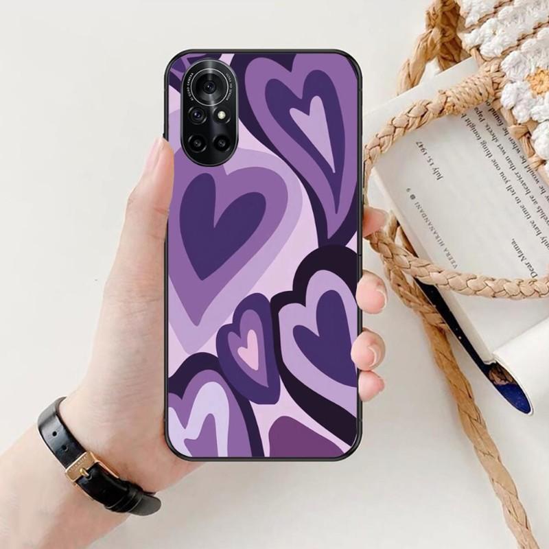 Cool Liquid Heart Phone Case For Honor 70 50 20 7S X9 X8 X7 Magic 4 3 Pro Soft Black Phone Cover