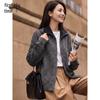 Women's Double Zipper Lapel Knit Cardigan