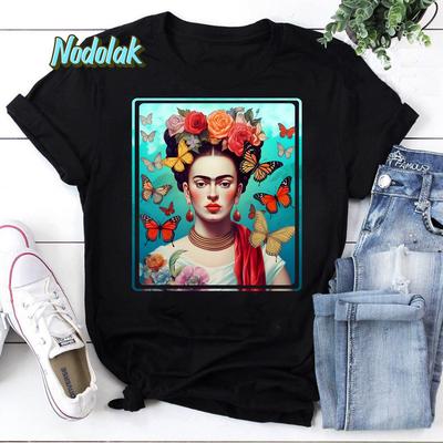T-shirt Classique Vintage Frida Kahlo 4, T-shirt Frida Kahlo, T-shirt Féministe, T-shirt Mexicain, T-shirt Frida Kahlo Forte