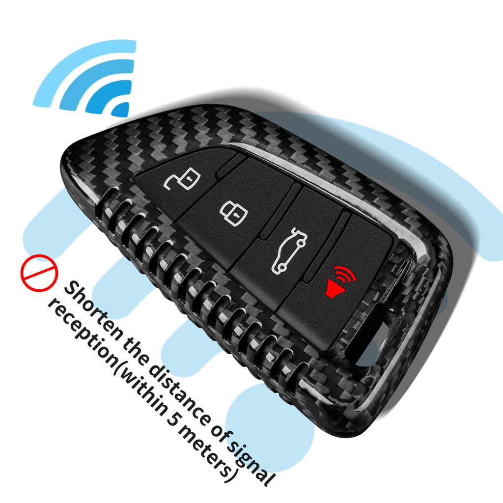 Real Carbon Fiber Key Fob Case Protection Cover Holder For Toyota Supra GR MK5 A90 A91 2019-2024 Smart Key Accessories Keychain