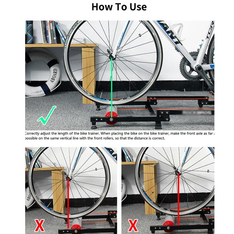51 * 19.7 in Aluminum Alloy For MTB Road Bike Bike Roller Trainer Stand Bicycle Indoor Exercise Bike Training Silent Folding Trainer