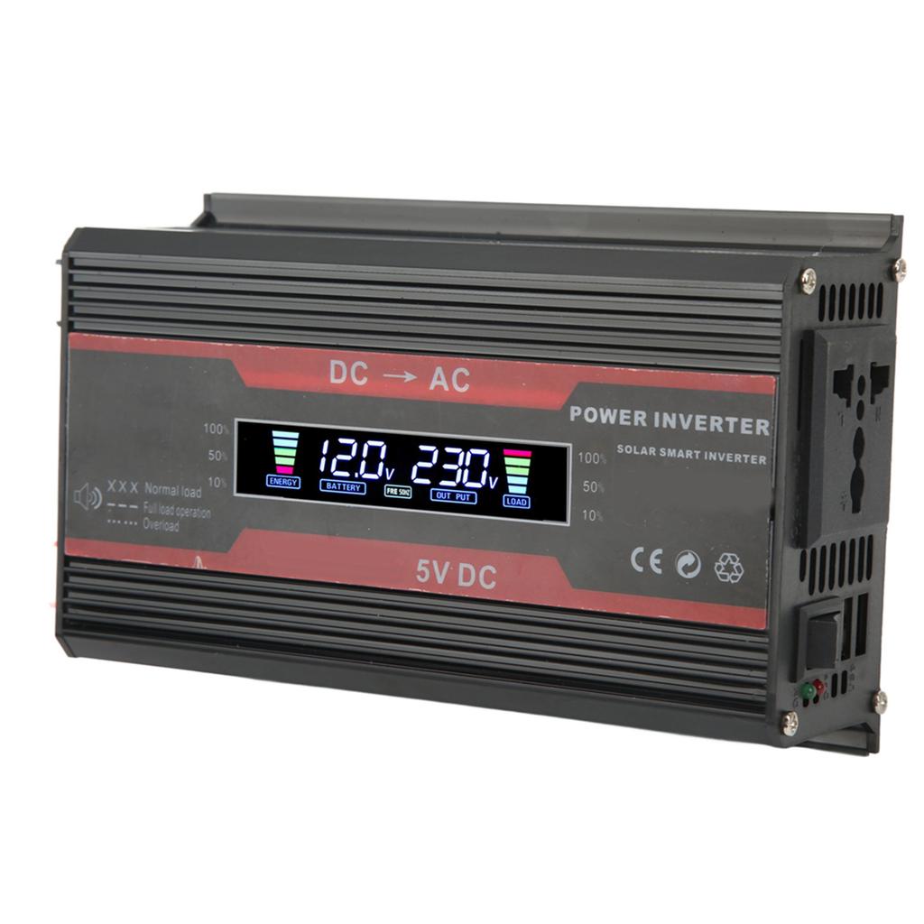 300W Modified Sine Wave Inverter Dual USB 4.2A Fast Charging Car Power Inverter with Color Digital Display 12V to 110V