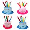 Plush Happy-Birthday Hat Cake 5 Candles Adult Size Fancy Dress Party Hat Perfect As Party Favors Costume Accessories New 2025