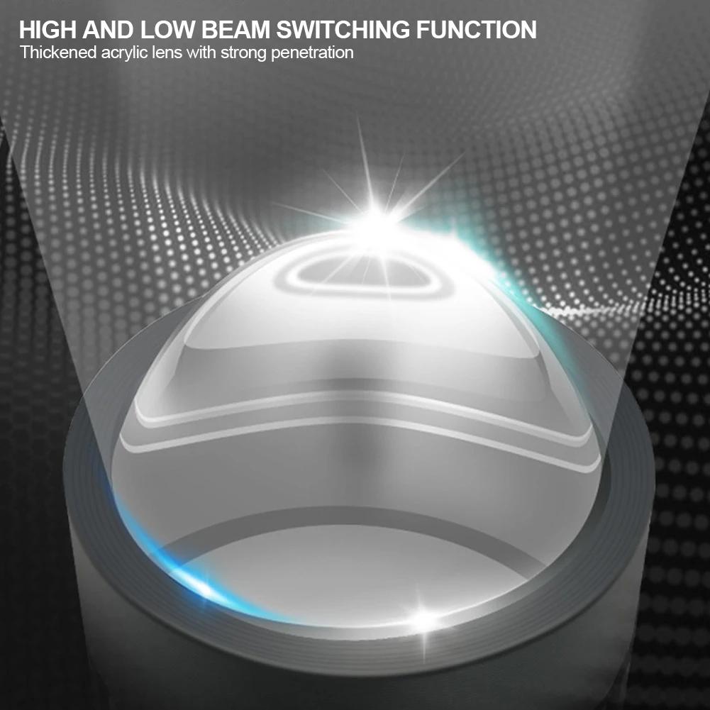 Universal H4 Motorcycle LED Headlight Waterproof and Dustproof Motorbike Scooter Tricycle Dual Color DRL Hi/Lo Beam Light 12-80V