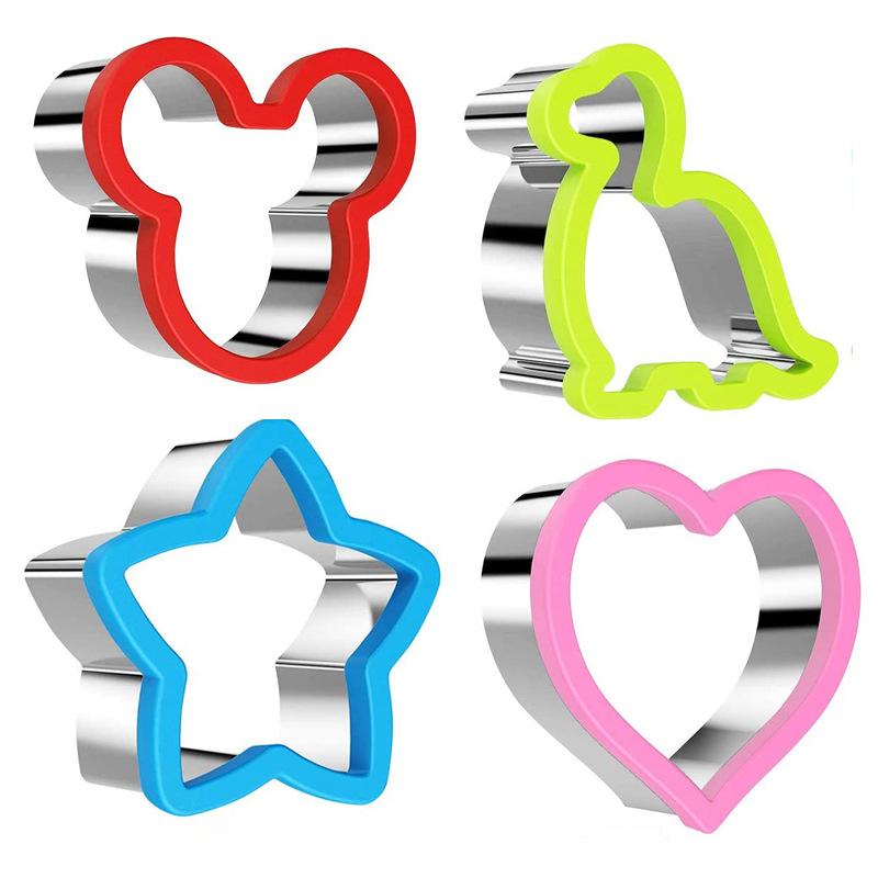 

Sandwich Cutters Set for Children Food Cookie Maker Bread Biscuits Mold DIY Cute Shape Baking Accessories for Lunch Bento Box