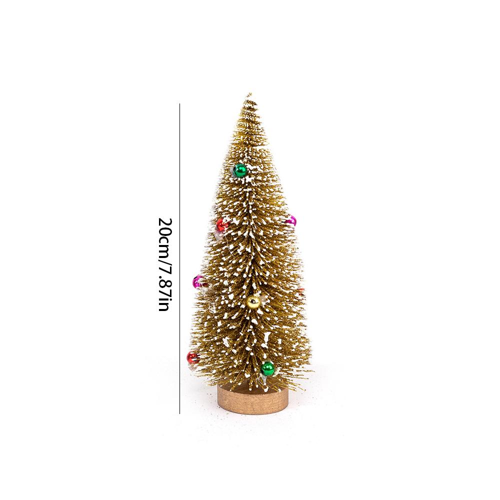 1pc 10cm/20cm Mini Christmas Tree Wooden Home Table Top Decor for Christmas Party New Year Home Supplies