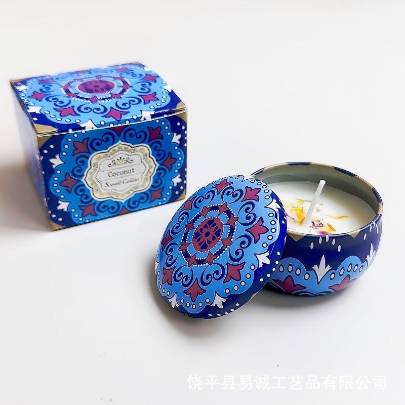 Soybean Wax Scented Candles Dried Petals Essential Oil Scented Candles Home Wedding Souvenir Birthday Gift