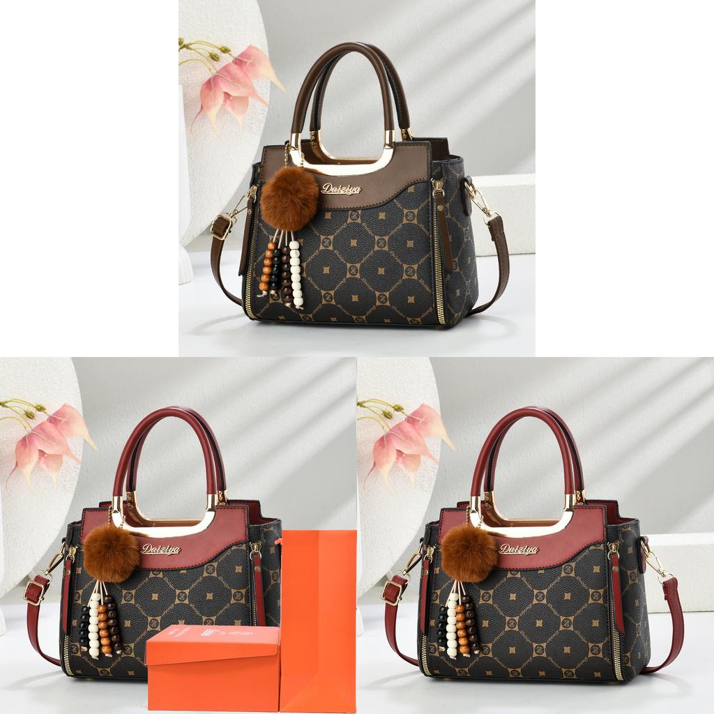 Fashion Pu Bucket Bag With Printed Pattern And Zipper Closure For Daily Use Women