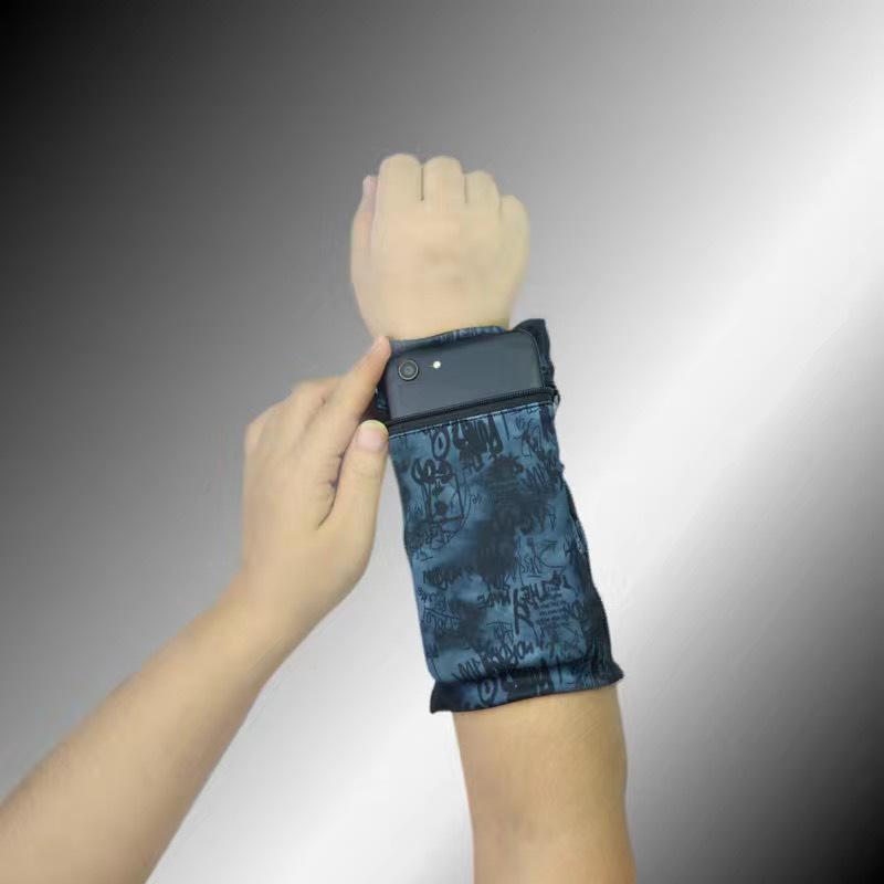Elastic Outdoor Running Armband: Close-Fitting Wrist Bag for Mobile Phone & Keys