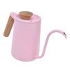 Edelstahlgriff Tropfkaffeekanne Schwanenhalsausguss Tropfkessel Kaffee Teekanne Pink600ml