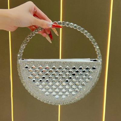 Diamond-encrusted Handbag, Lady's Water Drop Ball Bag, French-style Formal Dress Bag, Crossbody Bag