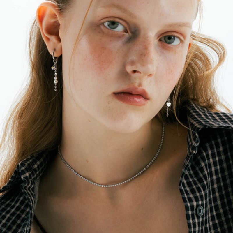 Pearlymore Crystal Choker necklace_PM24N020WT