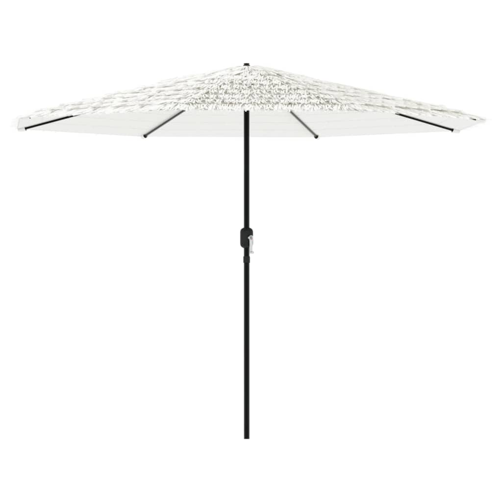 White Sun Umbrella with Steel Pole 324 X 324 X 247 Cm