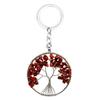 Natural Crystal Gravel Tree of Life Keychain Pendant Money Tree Keychain Pendant
