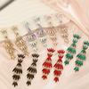 Luxury Rhinestone Flower Drop Earrings Exaggerated Party Temperament Fashion Trend Atmosphere Earrings