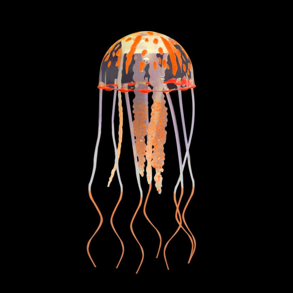 Petite Méduse Simulée Matériau Silicone Sans Odeur Décoration Paysagère pour Aquarium