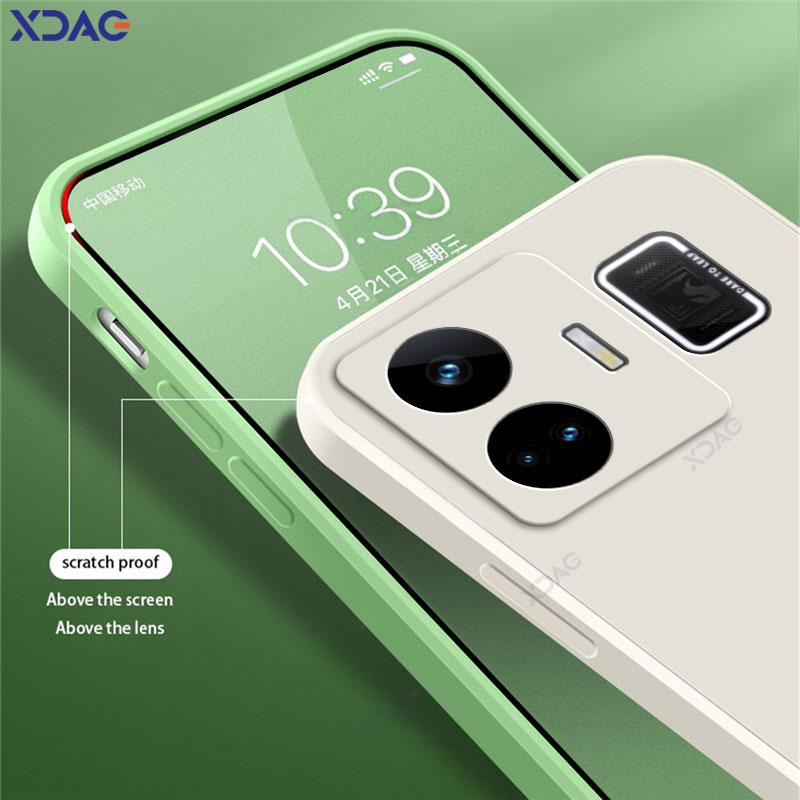 Mobile Covers for Realme GT Neo 5 5G Soft Luxury Square Liquid Silicone Phone Cases RealmeGT Neo5 GTNeo5 240W Double Liner Coque