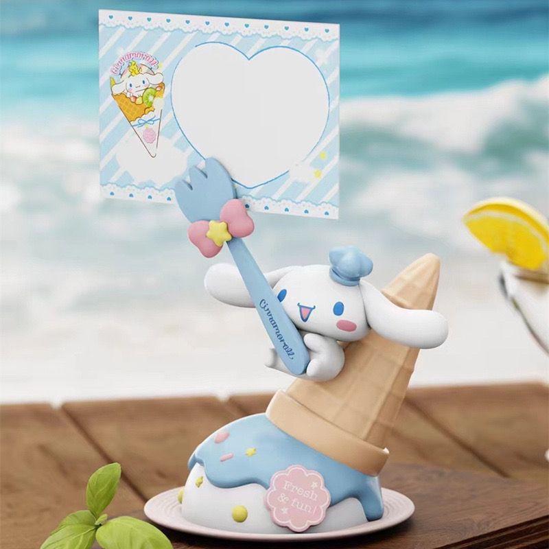 Sanrio Dessert Memo Series: Kuromi, My Melody, Cinnamoroll Desktop Figurines.