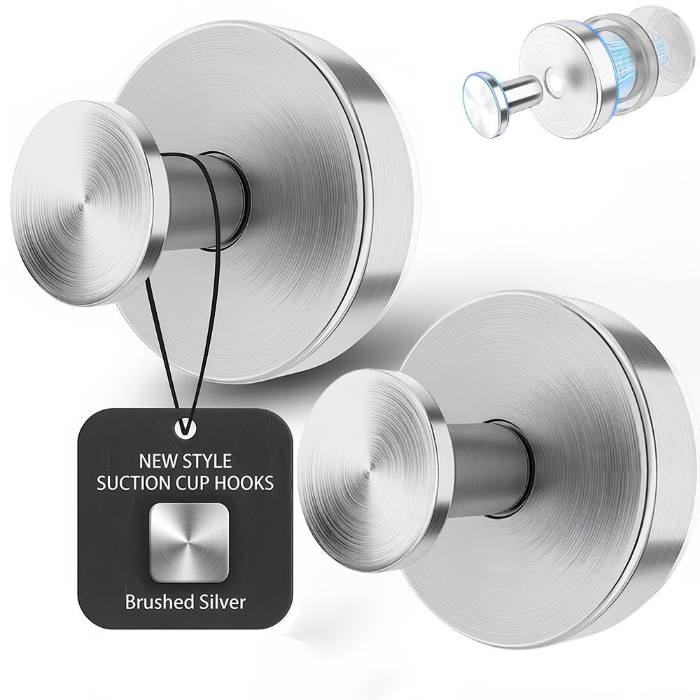 

2 шт. Мощная присоска Крючок из нержавеющей стали 304 для ванных комнат и кухонь, Вакуумная технология для настенных крючков, 14,99 фунта