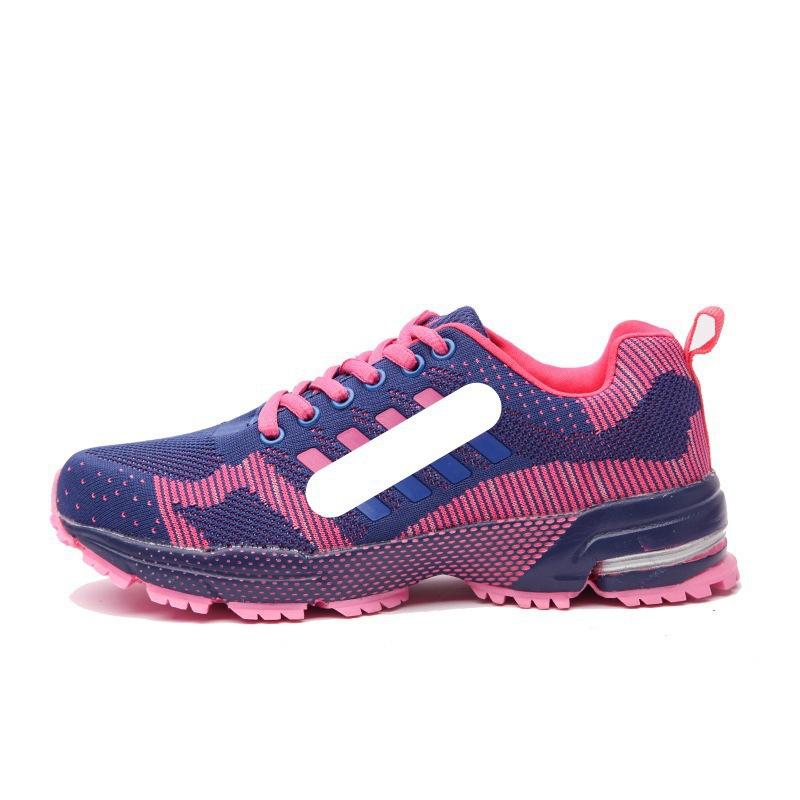 Autumn breathable sports large size couple running shoes lightweight flying line casual shoes