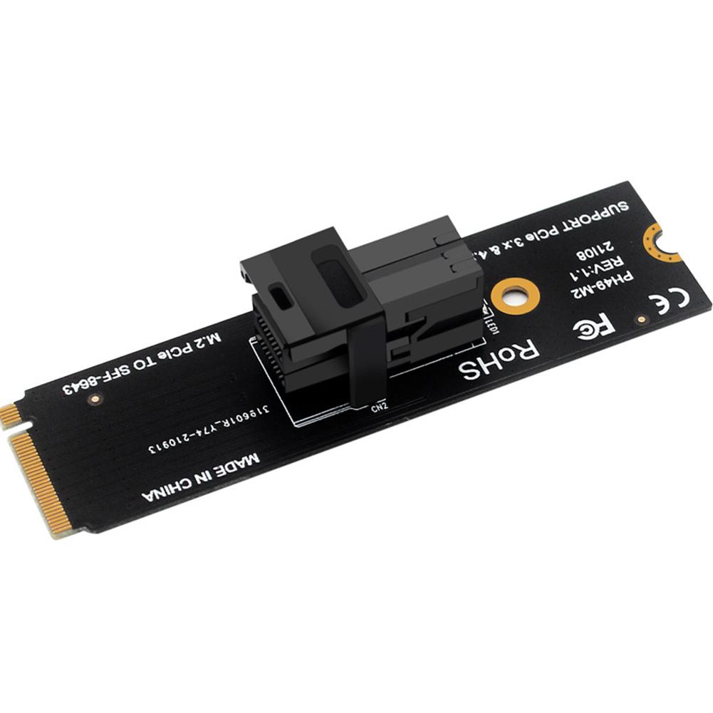M.2 NVME To U.2 Expansion Card Mkey PCIeX4 To SFF8643 Converter Card 64GT/S High Speed Stable Transmission for Desktop Computer