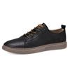 Zapatos de Hombre de Cuero Genuino Zapatos Casuales para Hombre Zapatillas de Moda Zapatos de Diseñador Cómodos para Hombre Planos Antideslizantes con Cordones Lisos Brogue