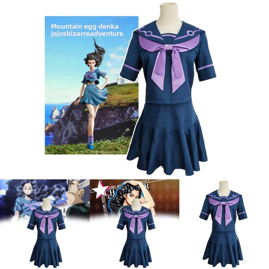 Jojos Bizarre Adventure Yamagishi Yukako Cosplay Costume With Polyester Fabric For Anime Role Play