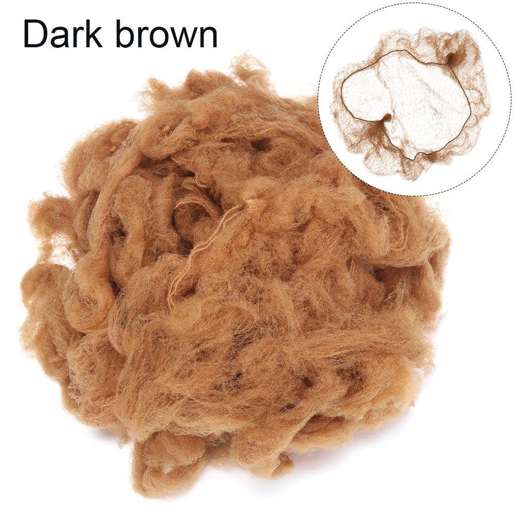 Fashion Hair Accessories Elastic Edge Fine Mesh Wig Net Ballet Snood Invisible Hairnet Bun Cover темно-коричневого