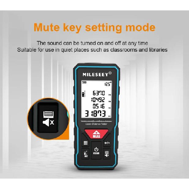 Mileseey X6 Laser Distance Measure With Angle Mini Handheld Digital Trena Rangefinder Meter Measuring For Home Design