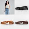 Genuine Leather Womens Belt With Alloy Buckle For Casual And Office Wear