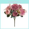 Flowers Artificial Peony Bouquet Outdoor Wedding Home Living Decoration Room
