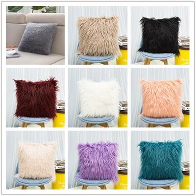 1PC Nordic Posh Style Home Super Soft Plush  Faux Fur Throw Pillow Cover Cushion