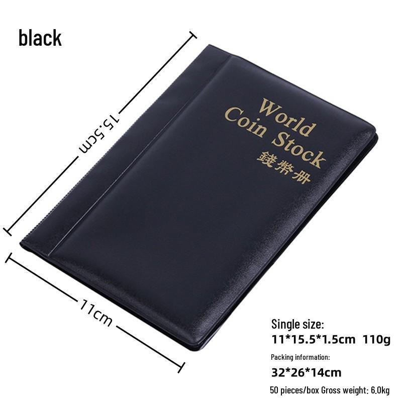 PVC Coin Album: Portable 10-Page, 24-Grid Storage for Coin Collection