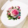 Romantic Rose Wall Sticker Bathroom Toilet Decor Living Room Cabinet Refrigerator Home Decoration Waterproof Decals Stickers S424