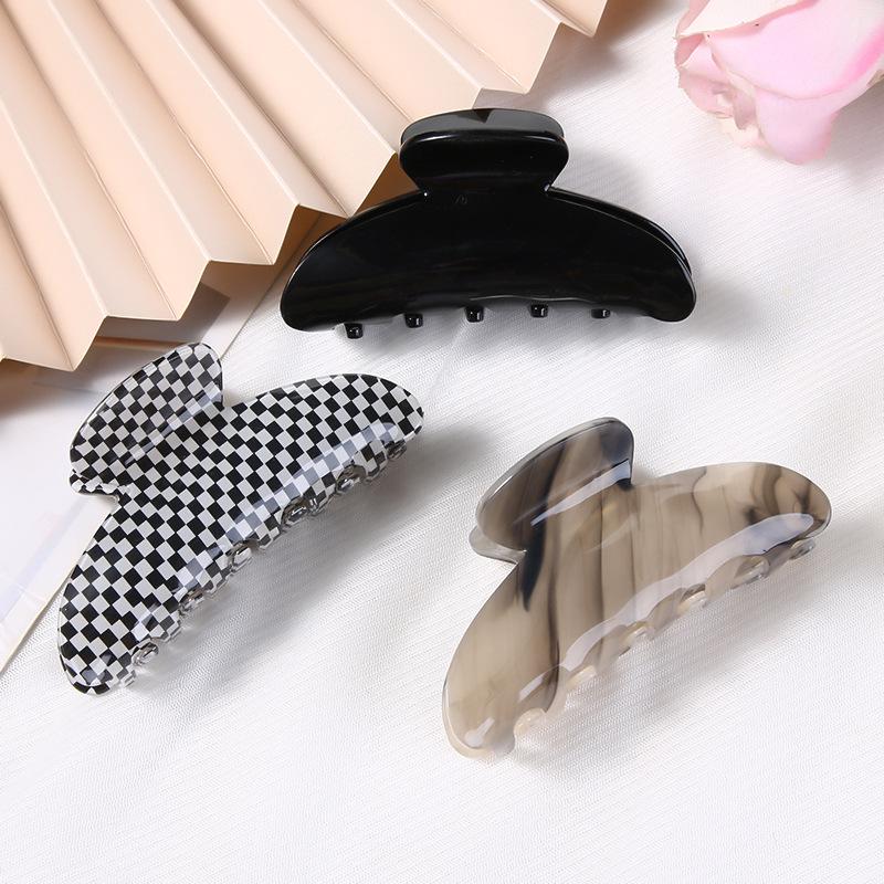 Yuanbao Cloud Pattern Hair Claw Clip – European & American Style Acetate Hair Accessory