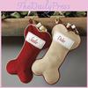 Christmas Decor Gift Bag With Bone Pattern For Festive Holiday Gift Wrapping