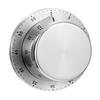 Remarks Japan Kitchen Timer, Silver, Analog, Stainless Steel, Dial Type, Manual Cooking Timer