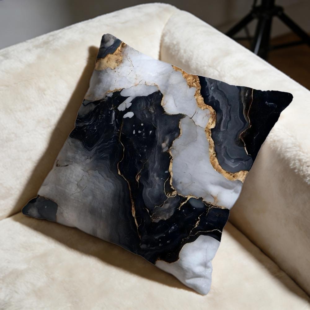 Minimalist Marble Patterned Cushion Cover Soft Decorative Pillow Case Suitable for Bedroom Sofa Car Travel Use