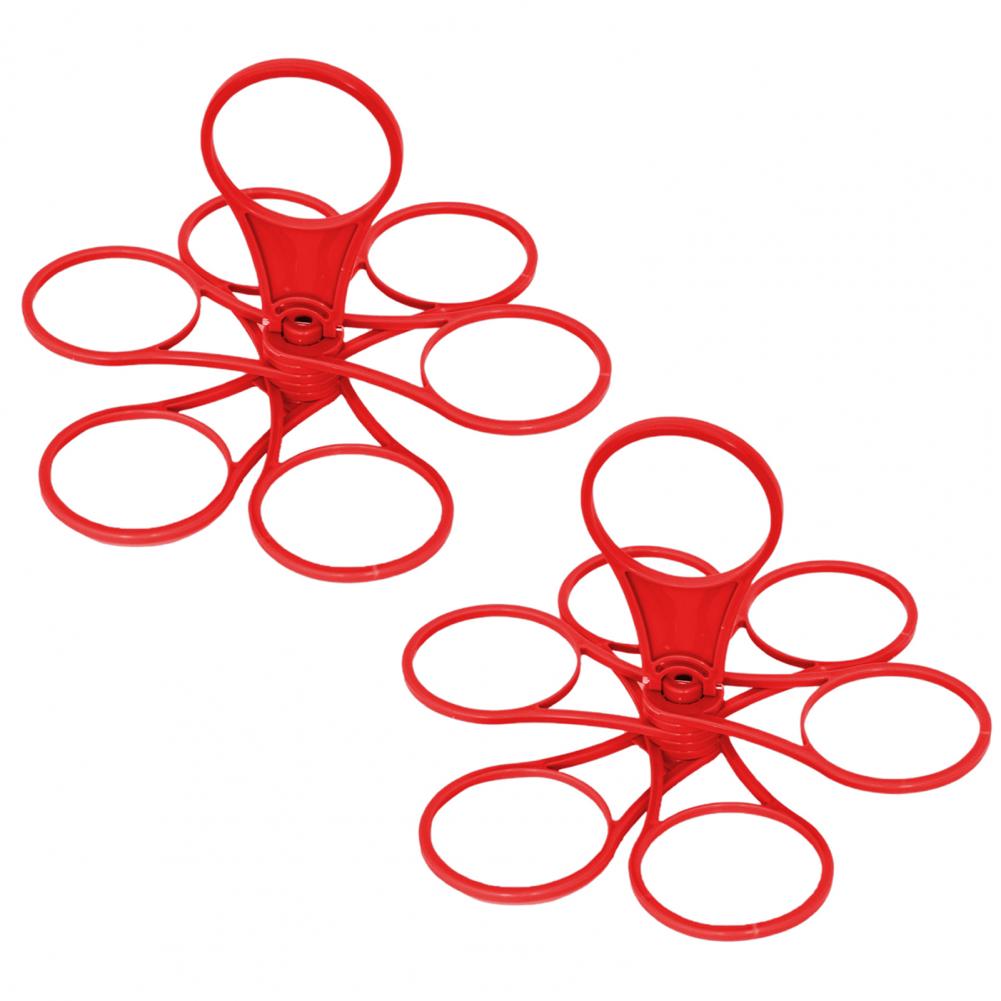 6 Cups Foldable Glass Carousel Holder Coffee Cup Handle Drinking Bottle Bracket Portable Anti Scalding Camping Party Bar Home