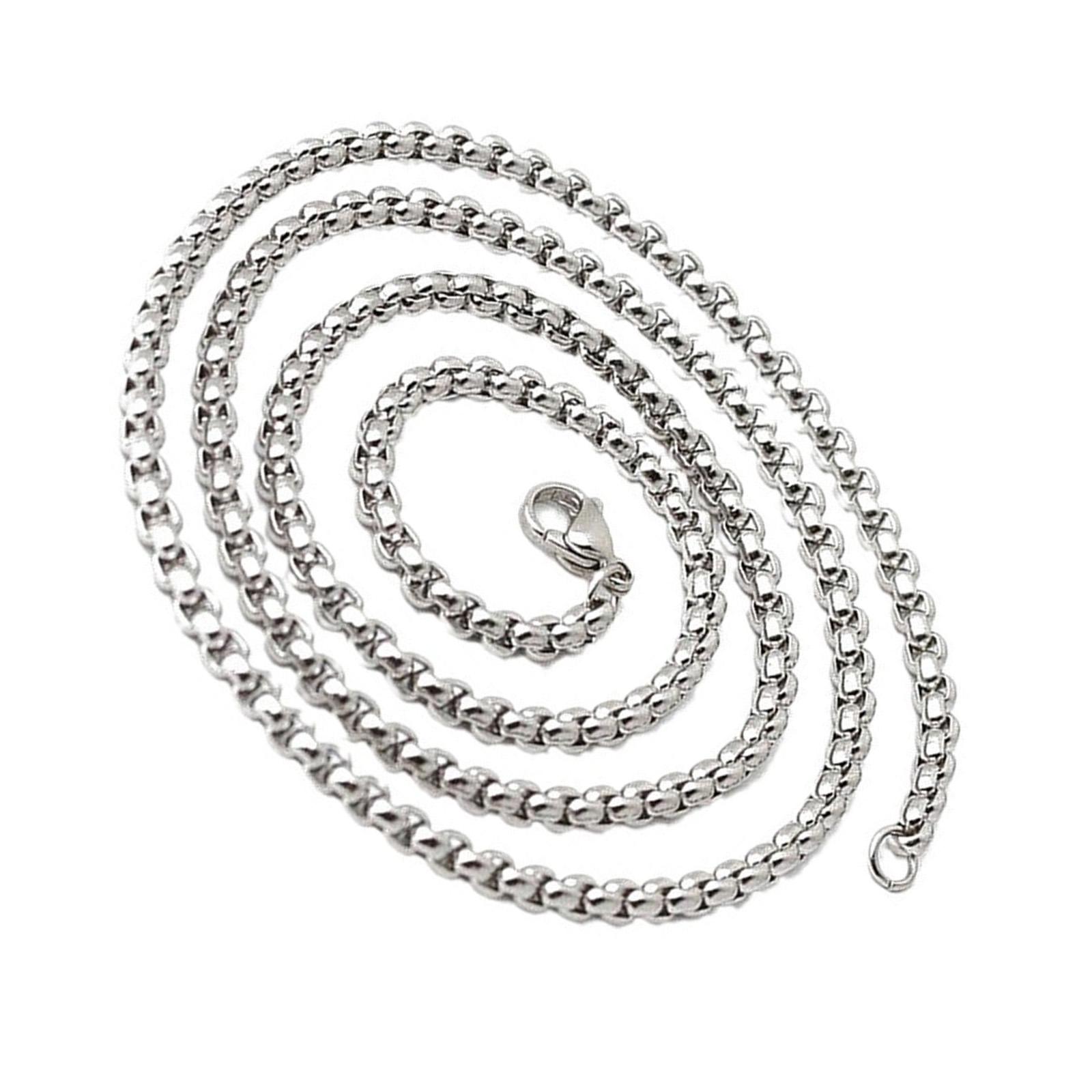 

Хип-хоп квадратная жемчужная цепочка для мужчин современная прочная бижутерия из нержавеющей стали модный городской аксессуар 50