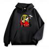 Trumpet Goose Print Loose Hoodie Cute Sportswear Retro Duck Hip-hop Streetwear Harajuku Women's Sweatshirt Fashionable Hoodie
