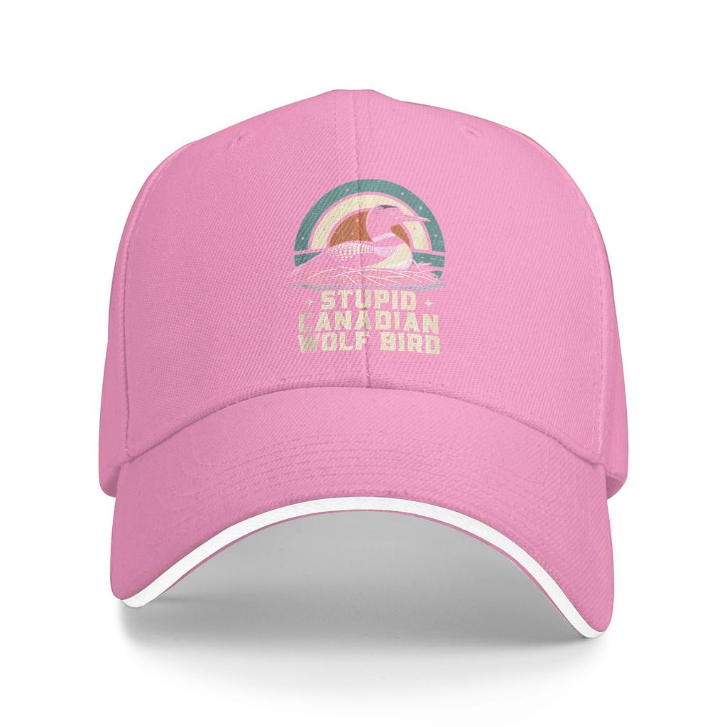 Stupid Canadian Wolf Bird Vintage Heated Hookey Loon Meme Baseball Cap Retro Trucker Hat Spring Men Outdoor Sports Snapback Cap