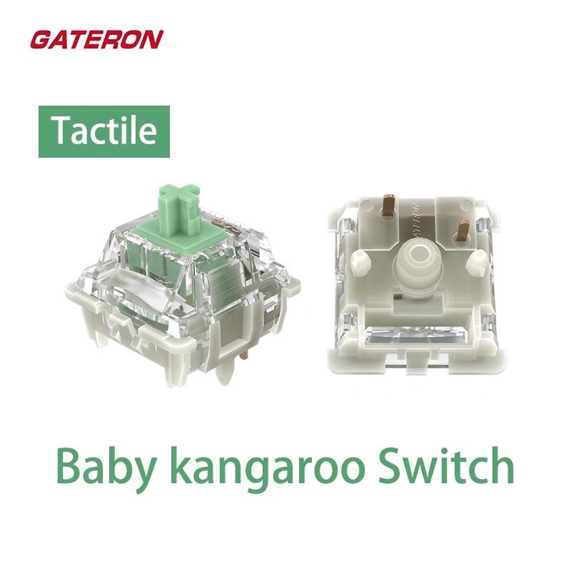 GATERON Baby Kangaroo 2.0 Switch HP Tactile 59gf 5-Pins Factory Lubrication Games Mechanical Keyboard for AULA F75 AJAZZ AK820