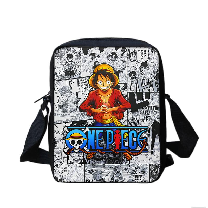 ONE PIECE Monkey D. Luffy Boy Girls Printed Shoulder Messenger Bag Handbag Phone Bag Shopping Bag for Boys Girls Best Gift