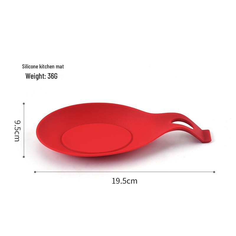 Silicone Spoon Rest and Holder - Kitchenware Seasoning Dish and Pad