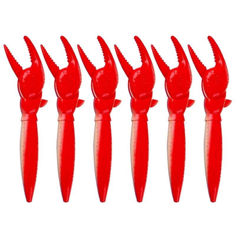 

6Pcs Crab Claw Ballpoint Pen Novelty Writing Pen Christmas Stocking Fillers for Student Reward Christmas Party Favor 1