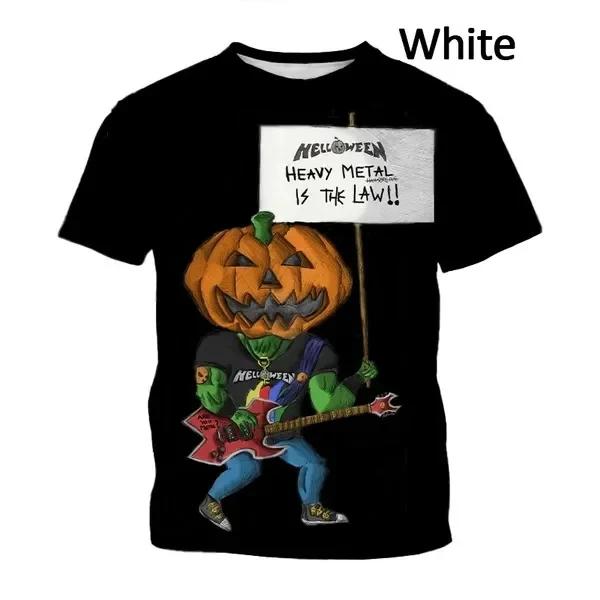 Léto 2024 Nová heavymetalová rocková kapela Hellowen Pánské a dámské tričko s kulatým výstřihem na 3D potištěném 3D potisku Stree