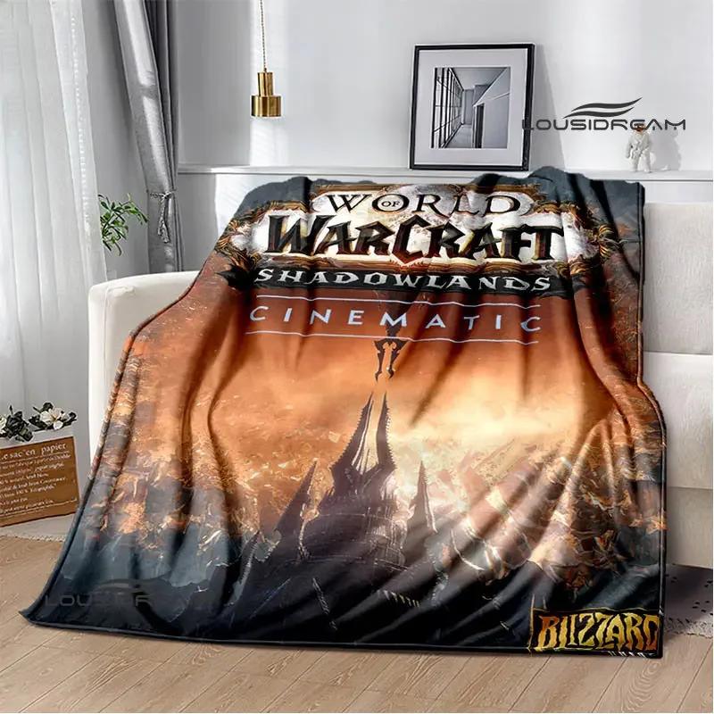 Game World of Warcraft Printed Blanket Kids Warm Flannel Soft and Comfortable Blankets Home travel blanket birthday gift