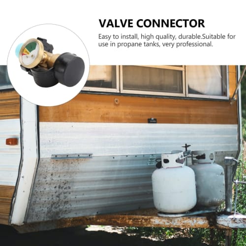 Cabilock Propane Tank Adapter Converts Propane Tanks with Gauge Gas Pressure Valve Connectors for Golden Propane Tanks