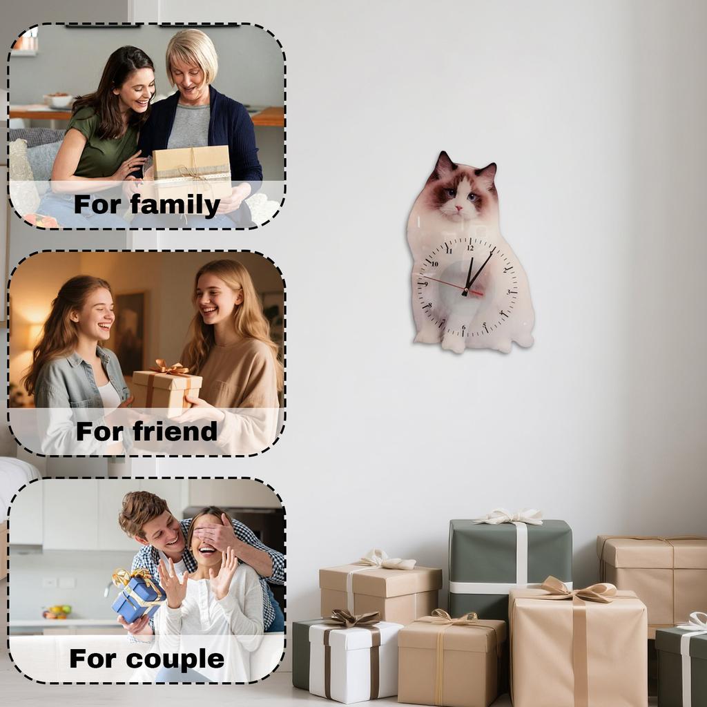 Customized Animal-shaped Pattern Creative Living Room Clock